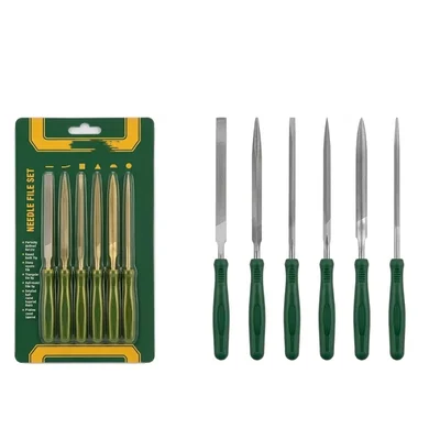 Jadever 140mm x 3mm Plastic Coated Handle 6 Pcs Needle File Set JDSF1606