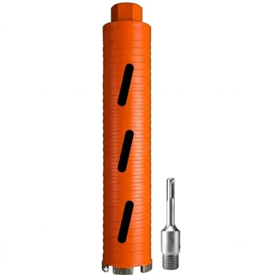 OXI POWER 63x370mm Diamond Dry Core Bit M-22 Thread with SDS Adaptor for Concrete Masonry Hole Drilling 1438