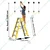 Youngman FRP Fiberglass 8 Steps (2.43m) Double-Sided Self Supporting Ladder