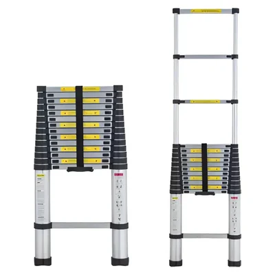Heavy Duty 15-Steps (14.5 Feet/4.4 Meter) Single Side Telescopic Ladder