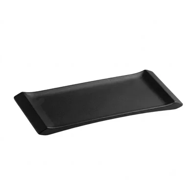 Premium 14 Inch Black Melamine Nobility Grilled Tray (Pack 2)