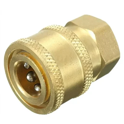 UNIESHINE 1/4" Quick Connect Brass Pressure Washer Coupler, Heavy-Duty Leak-Proof Female Socket for Foam Cannons & Guns