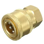 UNIESHINE 1/4" Quick Connect Brass Pressure Washer Coupler, Heavy-Duty Leak-Proof Female Socket for Foam Cannons & Guns