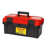 Polymak 14 Inch Heavy Duty Plastic Tool Box for Storage & Carrying with Durable ABS Top Handle, HT-P-TB-14