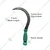 Heavy Duty 7 Inch Sickle with Strong Handle Grip (Set of 2) 