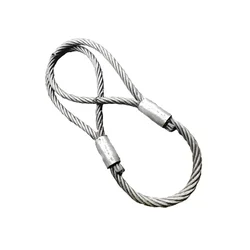 National 14 mm 4 Meter Wire Rope Sling,6x19 IWRC, Single Leg For Lifting, Rigging, and Material Handling