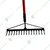 Heavy Duty 15 inch, 16 Tines Metal Leaf Rake for Small Garden with Adjustable Handle
