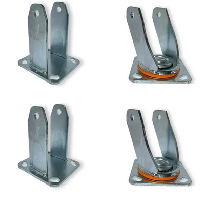 Heavy Duty 150 x 50 mm MS Zinc Plated Bracket Combo for Fixed Type and Swivel with Plate Caster Wheels