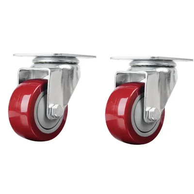 MI 150 x 50 mm 150 kg Per Wheel Load Capacity PU With Double Ball Bearing Caster Wheel(Pack-2 pcs)