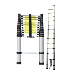Big Apple 150 Kg Load Capacity 14 Steps 4.1 Meter/13.5 Foot  Aluminum Single Side Telescopic Ladder With 1 Year Warranty