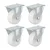 Premium Quality 6 inch Plate Type Fixed Caster Wheel, 430 kg Load Capacity (Pack of 4)