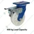 Heavy Duty 900 kg Load Capacity 6 inch (150 mm) Swivel with Brake Type Double Ball Bearing Nylon Caster Wheel