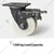 Premium Quality 6 inch (150 mm) 1200 kg Load Capacity Swivel with Brake Type Double Ball Beraring Nylon Caster Wheel
