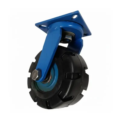 Heavy Duty 6 inch Swivel Type Double Ball Bearing Cast Iron & Rubber Caster Wheel, 500 kg Load Capacity Per Wheel
