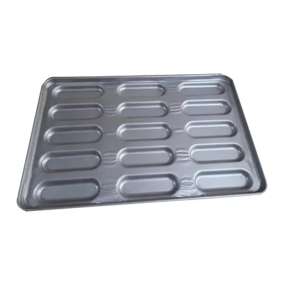 Premium Quality Alloy Steel 15 Indents Hot Dog Baking Tray(Size-13X18 inch)