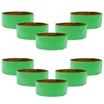 Siddhi 350 GSM 10 pieces HDPE Round Shape Reusable Grow Bag | Suitable for Gardening and Nursery(Size-15 x 6 inch)
