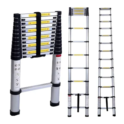 Premium Quality 150 kg Load Capacity 13 Steps (15 Ft.) Portable & Compact Ultra-Stable Aluminium Telescopic Ladder