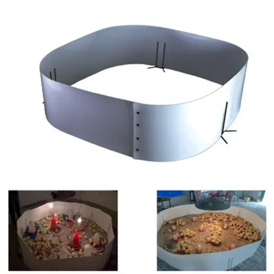 GKI Poultry 15 Feet Plastic Round Chick Guard With 3 Stands & 300 Birds Capacity For Brooding