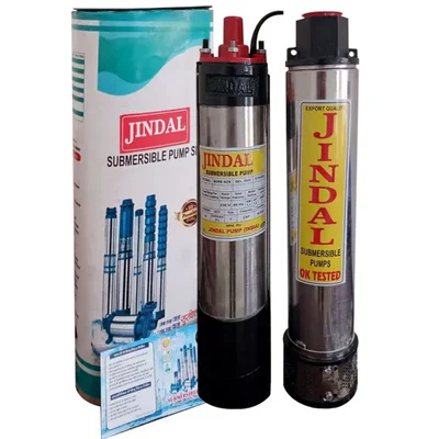 Jindal 1.5Hp 12 Stage (V4) Single Phase Oil Cooled Borewell Submersible Pump - 1 Year Warranty
