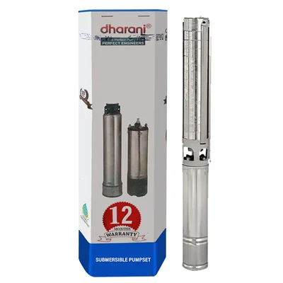 Dharani 1.5Hp 12 Stage 4"(V4) 1Ph K-Series Oil Filled Submersible Pump (4DOCPK4E/1.50-12(32)) - 1 Year Warranty