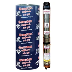 Gemston 1.5 HP 15 Stage(4 inch) V-4 Single Phase Water Filled Submersible Pump, 60M Max. Head, 4000 LPH (1 Year Warranty)