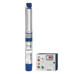 Crompton 1.5HP 18 Stage(4") 1Phase Water Cooled Submersible Pump With Control Panel (4W18BF1.5E-40) - 1 Year Warranty