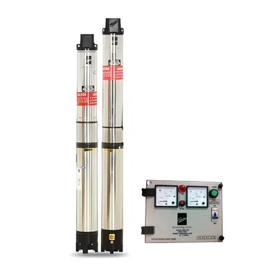 Kirloskar 1.5HP 18 Stage(4") 1Phase Water Cooled Submersible Pump With Control Panel- 1.6 Year Warranty(NEO 30-1518 CP)