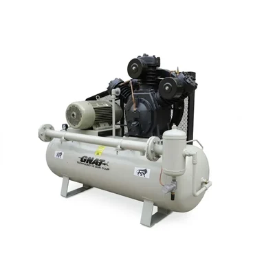 GNAT 15 HP 500L Belt Driven Two Stage Lubricated Air Compressor for Industrial Assembly & Factories