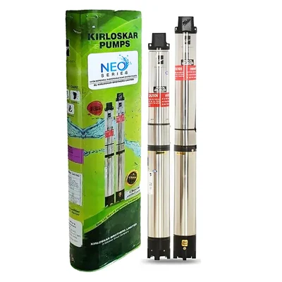 Kirloskar 1.5Hp 20 Stage(4 inch) 1Ph Water Cooled Submersible Pump (NEO 30-1520) - 1.6 Years Warranty