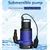 Heavy Duty 1.5Hp Single Phase PP Body Dewatering Sewage Submersible Pump, 10m Head, 15000 LPH - 1 Year Warranty