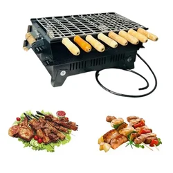 15 inch Electric BBQ Grill with 8 Skewers