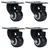Heavy Duty 1.5 inch Movable Type PU Caster Wheel, 100 kg Load Capacity (Pack of 4)