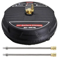 Shakti Technology 15 Inch Pressure Washer Surface Cleaner with 2 Pcs 15 Inch Extension Rod (DP-33)