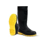 Payuh 15 Inch Dual Density PVC Gumboot With Steel Toe & Inner Lining (Colour : Black & Yellow)