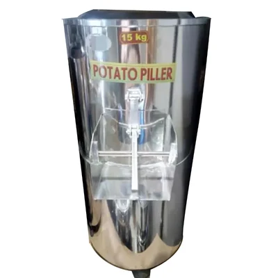 Commercial 15 kg Potato Peeler Machine with 1 HP Motor, Stainless Steel Body