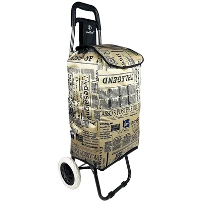 EVER BEST EB-Series 15 Liter Shopping Trolley Bag With Wheels - Colour-Beige  (2 Year Warranty )