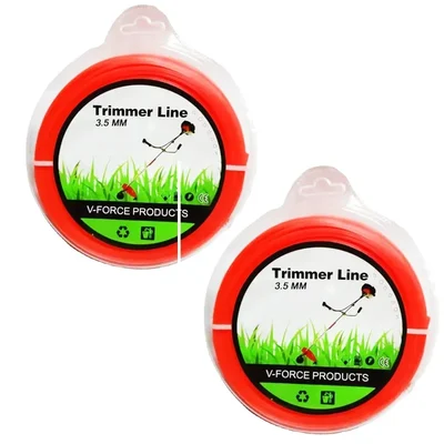 Heavy Duty BC527, 3.5mm 15m Round Nylon Trimmer Line | Petrol Brush Cutter Attachment(Quantity-2 Pieces)