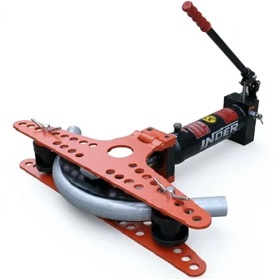 Inder 15 Ton Manual Hydraulic Pipe Bender for Heavy ERW Bending with Hinged Frame & 2" S.G. Formers (P-213B)