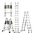 Heavy Duty 150 Kg Load Capacity 16 Steps 16.5 Feet / 5 Meter A-Type Aluminium Telescopic Ladder