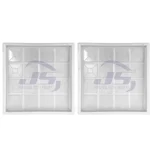 JS DESIGNER Pack Of 2 Chequered ( 16 DABBI ) Silicone Plastic Tile Mould | 12 x 12 Inches