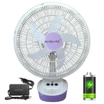 Alfalite Breeza 24W DC Solar Table Fan, 16 Inch Sweep With In-Built Rechargeable Battery For Indoor And Outdoor Usage