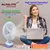 Alfalite Breeza 24W DC Solar Table Fan, 16 Inch Sweep With In-Built Rechargeable Battery For Indoor And Outdoor Usage