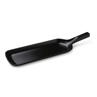 Premium 16 Inch Black Melamine Bat Platter Serving Tray (Pack of 2)