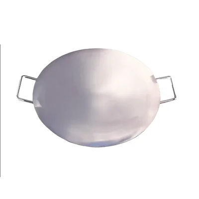 Commercial 16 inch Round Tawa Platter of 3 mm Thickness, Stainless Steel Body, for Catering Purpose