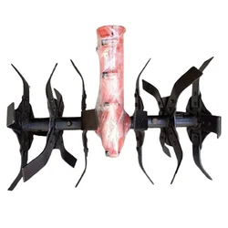 16 Inch Round Tiller Attachment for Brush Cutter, 26mm Shaft(Spline Type-9T)