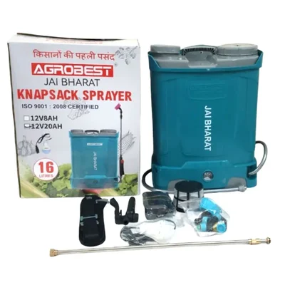 Agrobest 16L Jai Bharat 12V 20Ah Battery Operated Knapsack Sprayer | Suitable for Agriculture Spraying
