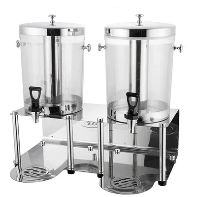 Premium Quality 16L Dual Container Hot and Cold Beverage Juice Dispenser with Drainage Tray