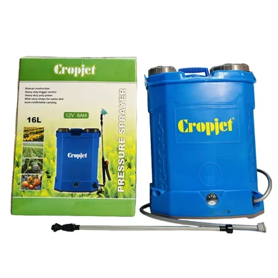 Agrobest 16L Cropjet 12V 8Ah Battery Operated Knapsack Sprayer | Suitable for Agriculture Spraying