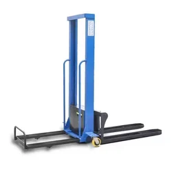 4G 1 Ton Self Loading Semi Electric Stacker with 1150 x 550 mm Fork (LxW) , Lifting Height - 1.6 Meter