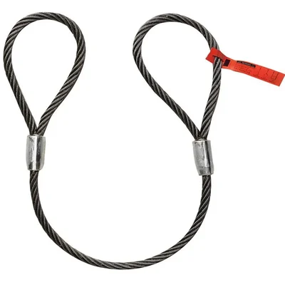 National 16 mm 4 Meter Wire Rope Sling,6x19 IWRC, Single Leg For Lifting, Rigging, and Material Handling